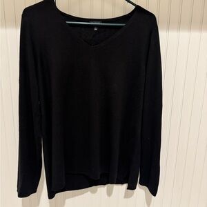 Talbots Elegant Black V-Neck Sweater